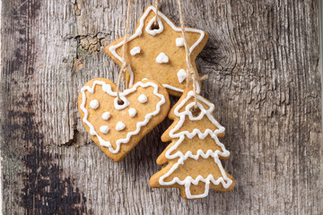 Christmas decoration. Gingerbread Cookies Hanging