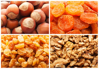 Dried fruits and nuts