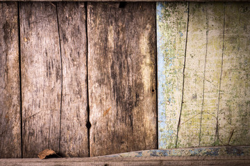 Weathered Textured wood background with old painting