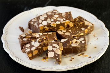 chocolate with almonds