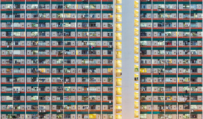 Old residential building in Hong Kong