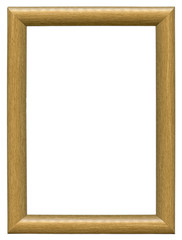 wood  photo frame on white background
