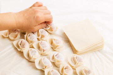 Handmade Chinese dumplings