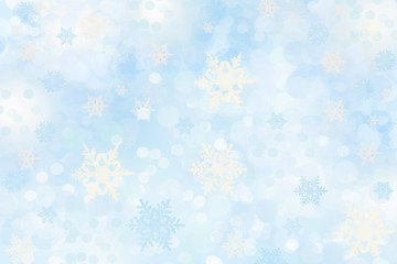 Blauer Weihnachtshintergrund mit Schneeflocken