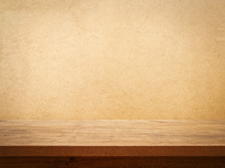 Table on Grunge Background