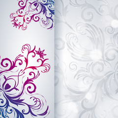 Abstract background with floral item.