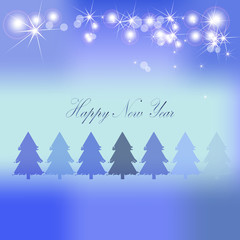 Christmas vector background forest