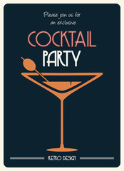 cocktail retro poster - 59051064