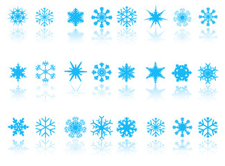 blue snowflakes