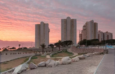 Kussenhoes Western entrance to Eilat city at dawn, Israel © sergei_fish13