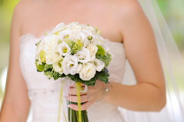 Bride with Wedding Bouquet