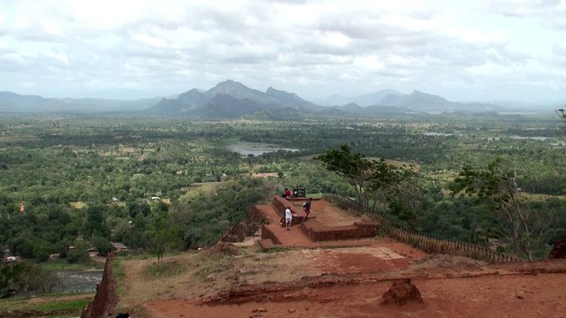 Bird's-eye view from the Sigiriya mount (Lion rock). Sri Lanka.