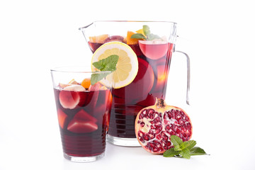 fruit cocktail isolated