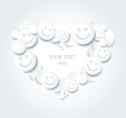 Positive background. Heart abstract.