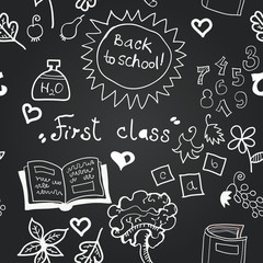 Back To School illustration. seamless