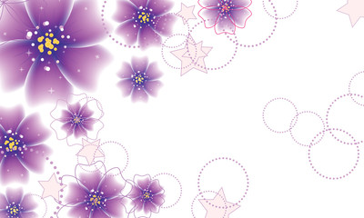Purple flowers design