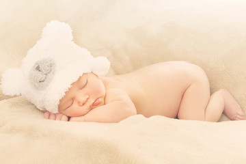 Sleeping newborn baby