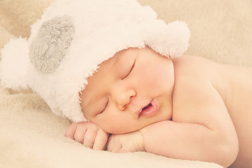 Sleeping newborn baby