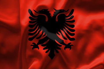 Albania flag - obrazy, fototapety, plakaty