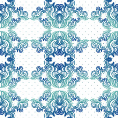 Seamless vintage background, baroque pattern