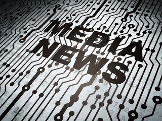 News concept: circuit board with Media News