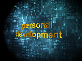 Education concept: Personal Development on digital background