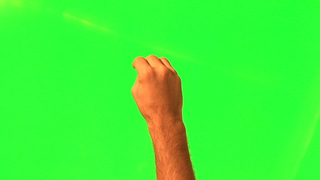 Male Hand Gestures - Green Screen And Alpha Matte