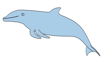 Fototapeta premium cartoon image of dolphin