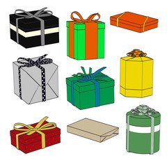 cartoon image of gifts (presents)