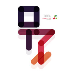 Vector man person abstract geometric shape concept