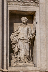 Trevi Fountain, the Baroque fountain in Rome, Italy.