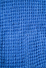 blue knitted fabric as background