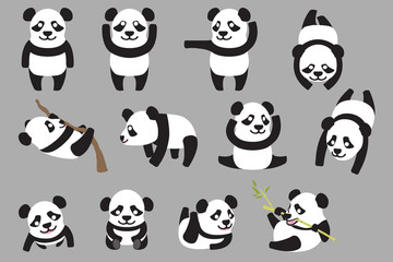Obraz premium panda characters