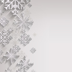 Abstract christmas background with snowflakes
