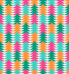 Color fir trees pattern