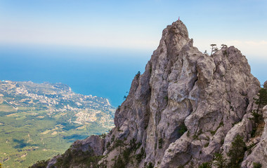 A panoramic view of Yalta city from Ai-Petri mountain