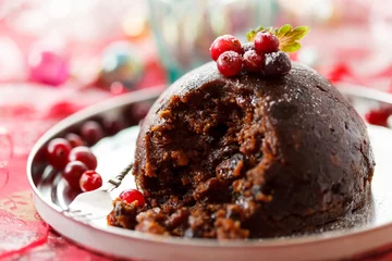 Rolgordijnen Christmas pudding © Maksim Shebeko