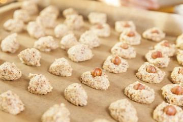 preparing cookies for christmas