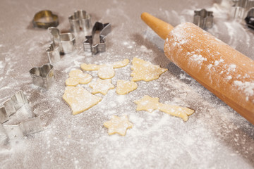 preparing cookies for christmas
