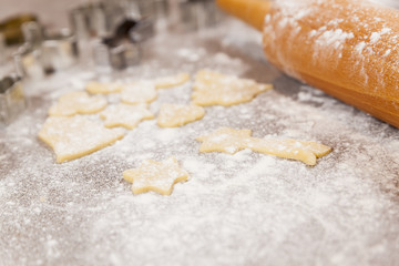 preparing cookies for christmas