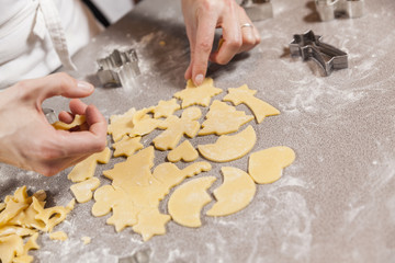 preparing cookies for christmas