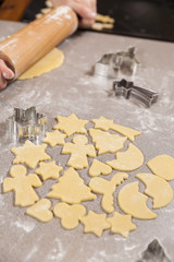 preparing cookies for christmas