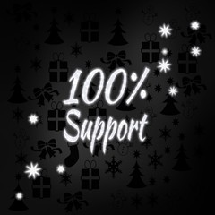 noble support label with stars