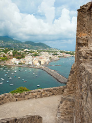 View of Ischia Ponte from Aragonese Castle
