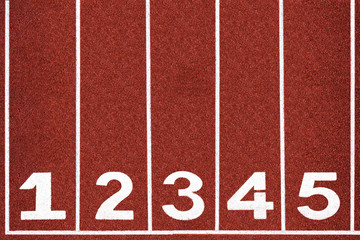 Running track with number 1-5, abstract, texture, background.