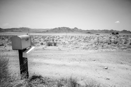 The mailbox in the desert.