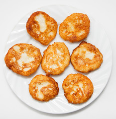 muffins in a plate on a white background