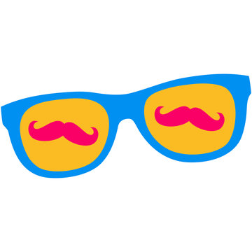 Hipster Glasses Mustache