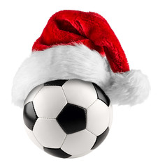 soccer ball santa hat