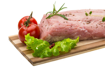 Raw pork meat